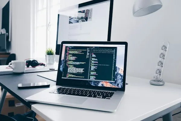 Tidy workspace with a laptop